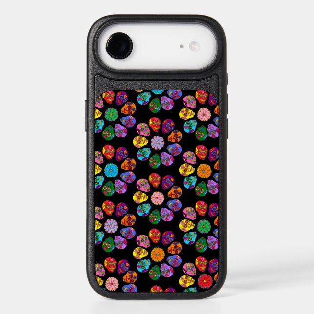 Sugar Skull Flower Otterbox iPhone Case (Back)