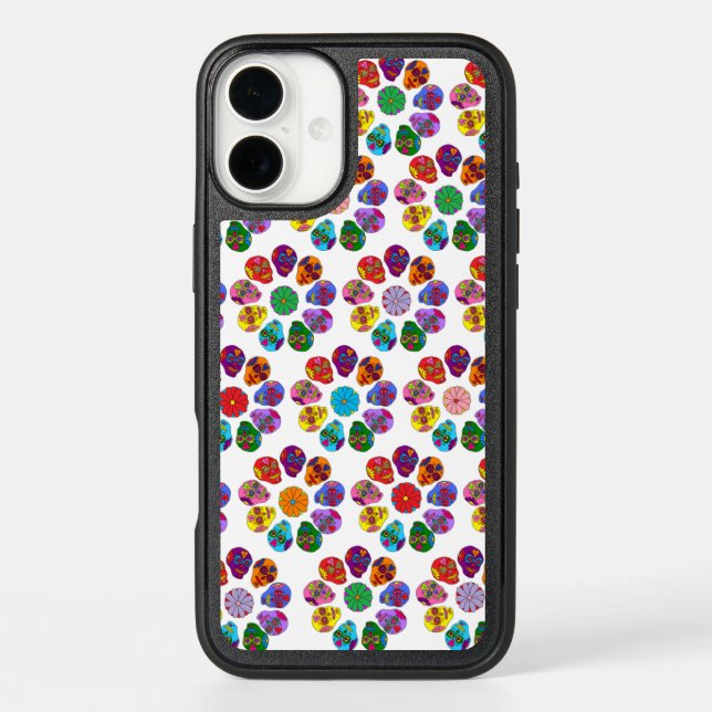 Sugar Skull Flower Otterbox iPhone Case (Back)