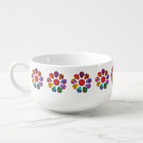 Sugar Skull Flower Soup Mug