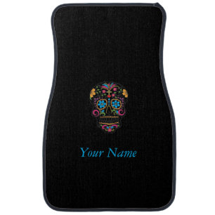 Sugar Skull Full Set Car Floor Mats