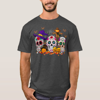 Sugar Skull Funny Halloween s for Men Women Boys T-Shirt