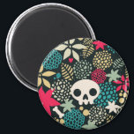 Sugar skull, funny monster, floral pattern, tropic magnet<br><div class="desc">-</div>