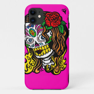 sugar skull girl iPhone 11 case