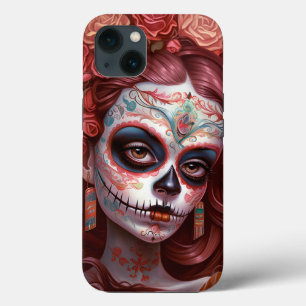 Sugar Skull Girl Day Of The Dead iPhone 13 Case
