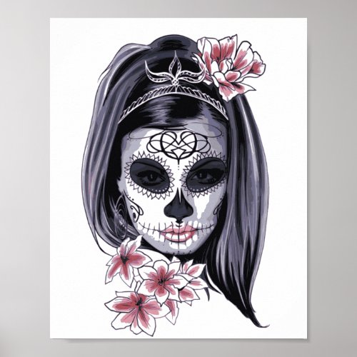 Sugar Skull Girl Poster