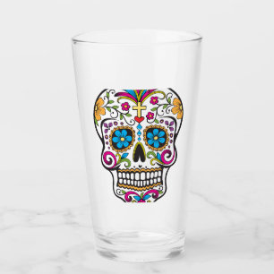 Sugar Skull Glass