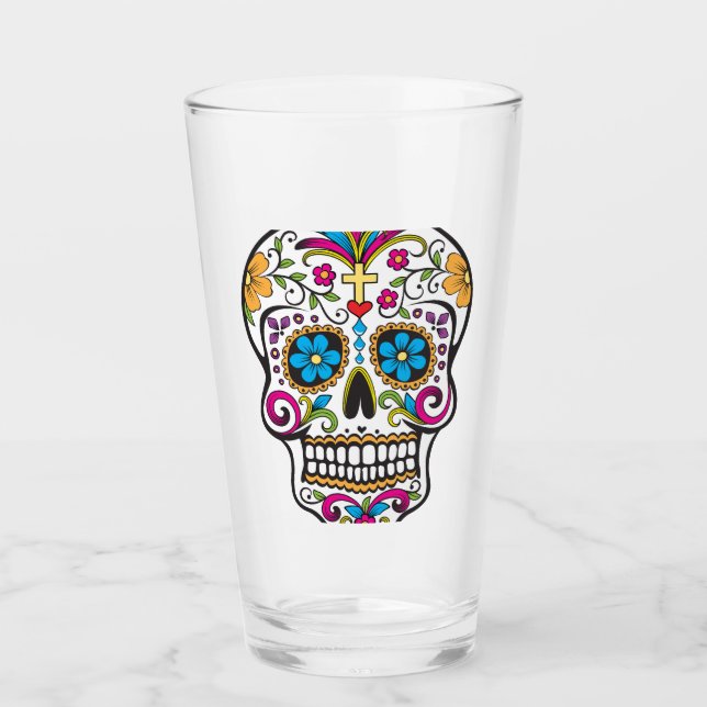 Sugar Skull Glass (Front)