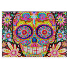 Sugar Skull Glass Cutting Board - Colorful Art