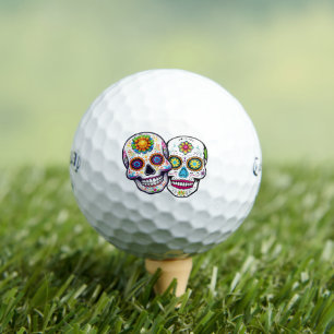 Sugar Skull Golf Balls - Dia de los Muertos Gift