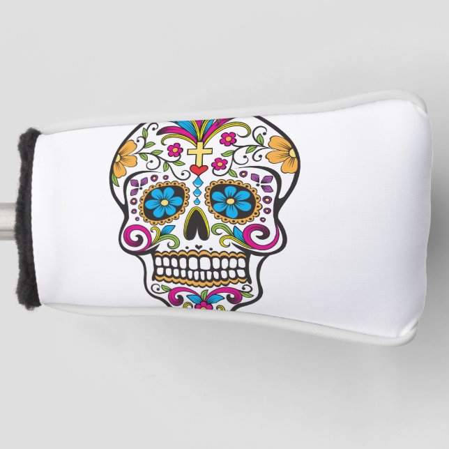 Sugar Skull Golf Head Cover (Front)