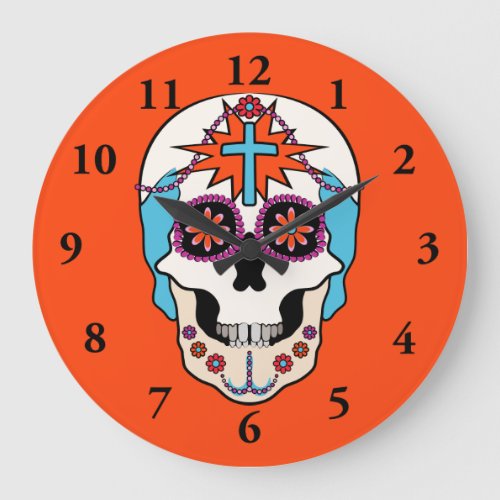 Sugar Skull Graphic Large Clock