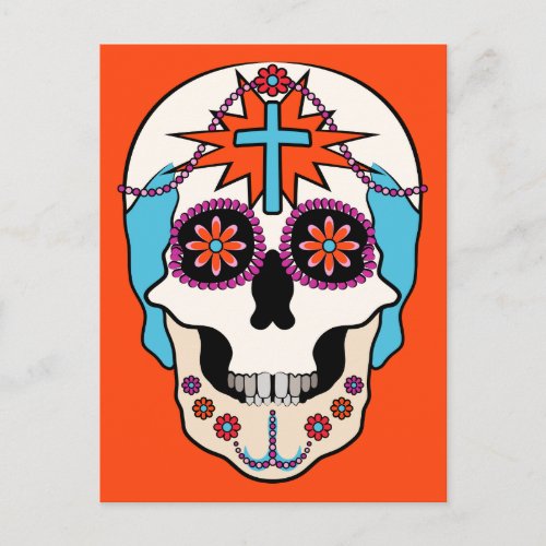 Sugar Skull Graphic Postcard