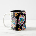 Sugar Skull Halloween Black Two-tone Coffee Mug at Zazzle