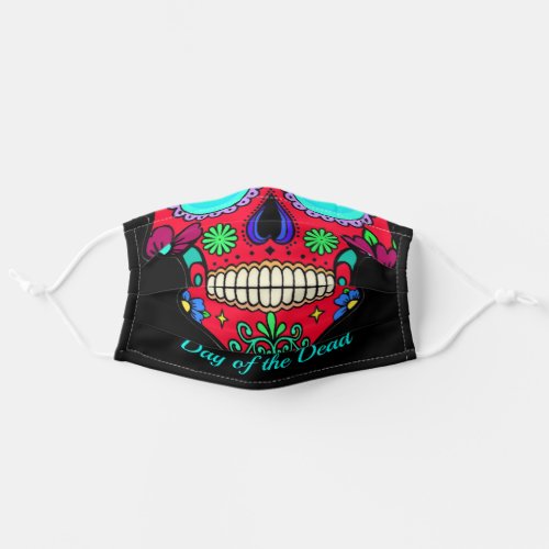 Sugar Skull Halloween Day Of The Dead Dia de los Adult Cloth Face Mask