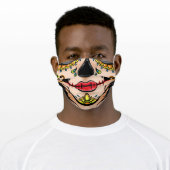 Sugar Skull Halloween Face Mask Scary (Worn)