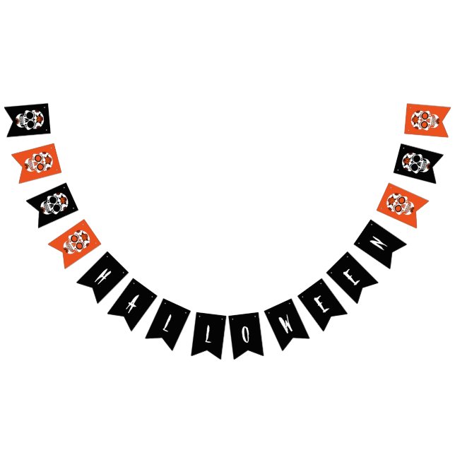 Sugar Skull Halloween Party Bunting Banner (All)