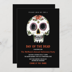 Sugar Skull Halloween Party Invitation