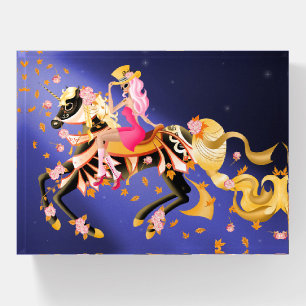 Sugar Skull Horse & Lady  Paperweight