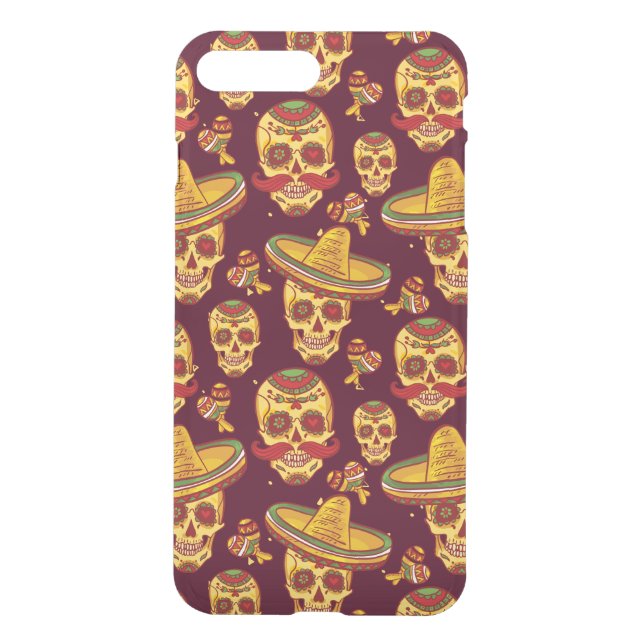 Sugar Skull iPhone 7 Plus Clearly™ Deflector Case (Back)