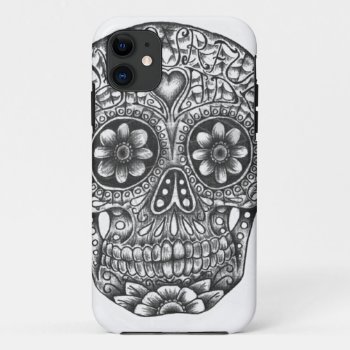 Sugar Skull Iphone Case by FashionDistrict at Zazzle