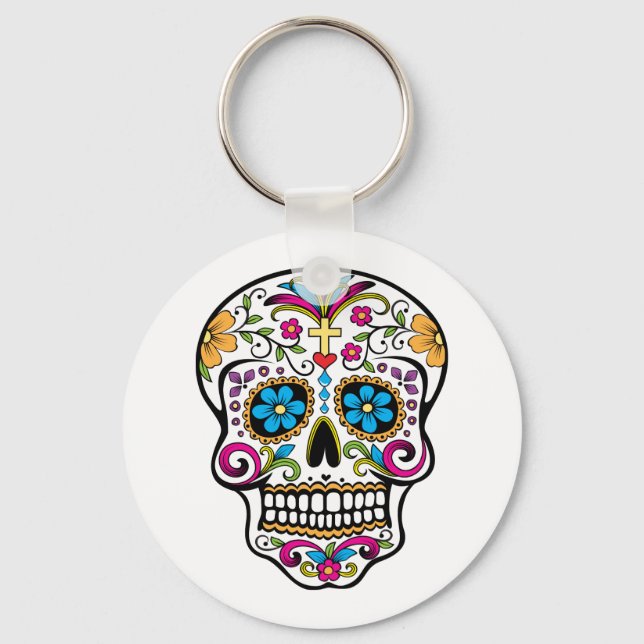 Sugar Skull Keychain (Front)