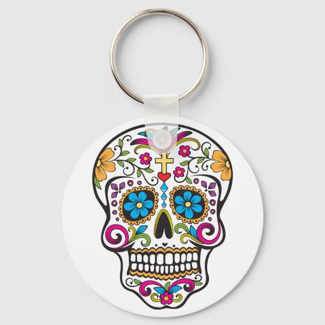 Sugar Skull Keychain (Front)