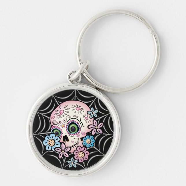 Sugar Skull Keychain (Front)