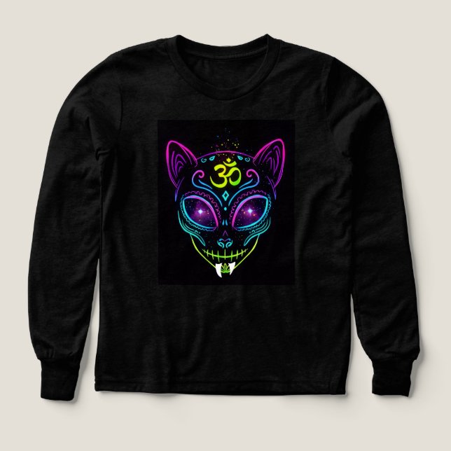 Sugar Skull Kitty - Alien 3 Tri-Blend Shirts (Design Front)
