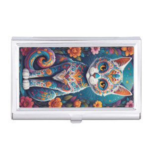 Sugar Skull Kitty Business Card Case