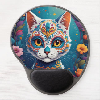 Sugar Skull Kitty Gel Mouse Pad