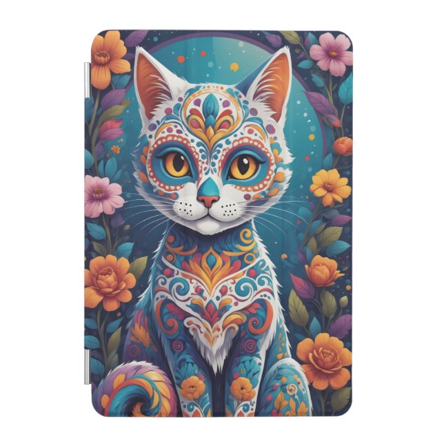 Sugar Skull Kitty iPad Mini Cover (Front)