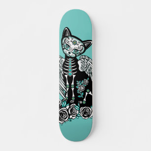 Sugar Skull Kitty Skateboard