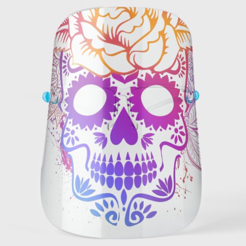 Sugar Skull La Catrina Day of the Dead Halloween Face Shield