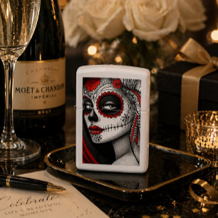 Sugar Skull La Catrina Day of the Dead Zippo Lighter