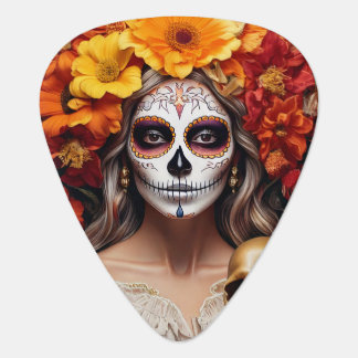 Sugar Skull Lady Groverallman Guitar Pick