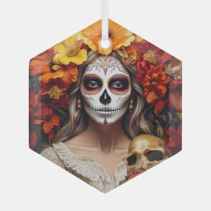 Sugar Skull Lady Ornament