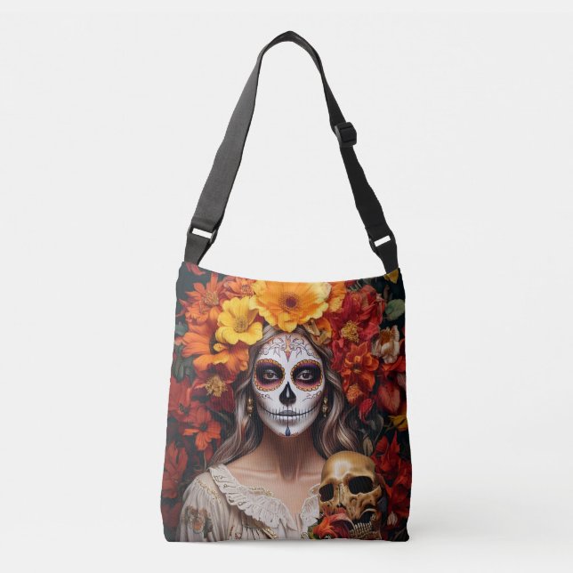 Sugar Skull Lady Tote (Front)