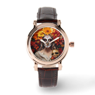 Sugar Skull Lady Watch