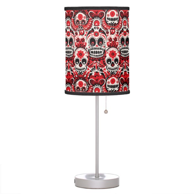 Sugar Skull Lamp Skeleton Lamp (Left)