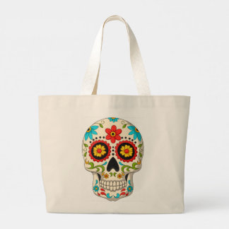 Sugar Skull Large Tote Bag