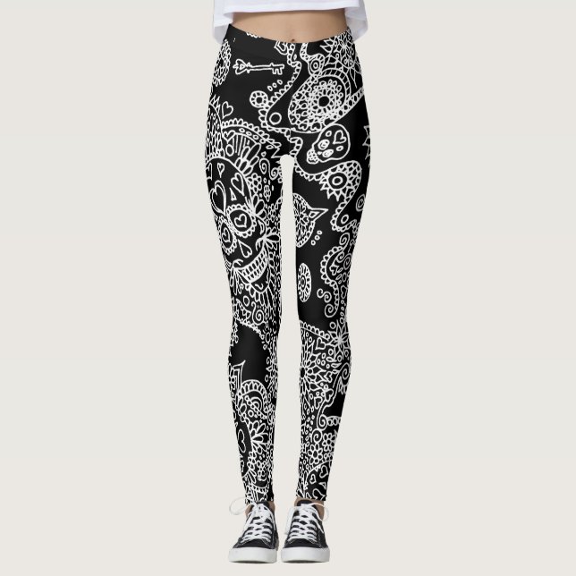 Sugar Skull Leggings (Front)