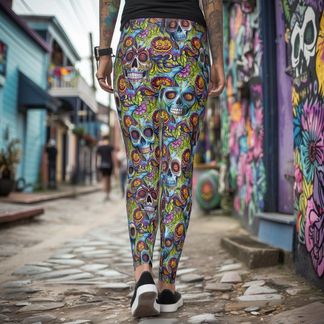 Sugar Skull Leggings (Creator Uploaded)