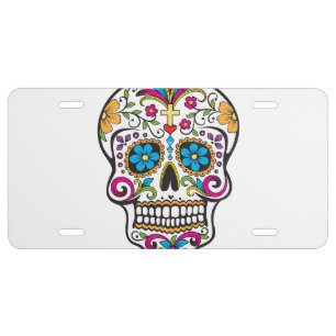 Sugar Skull License Plate