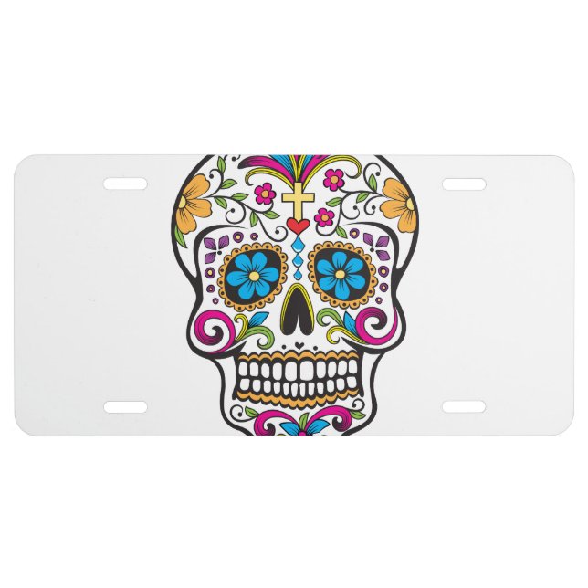 Sugar Skull License Plate (Front)