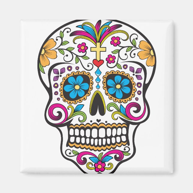 Sugar Skull Magnet (Front)