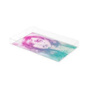 Sugar Skull Makeup Pretty Girl, Serving Tray
