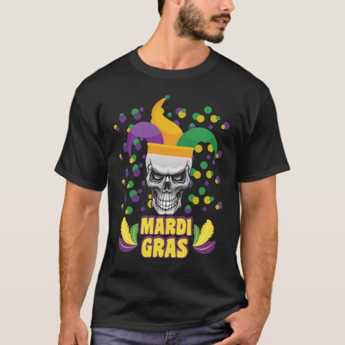 Sugar Skull Mardi Gras Mardi Gras 2023 T_Shirt