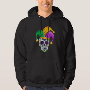 Sugar Skull Mardi Gras Party Apparel  Men Women Ki Hoodie