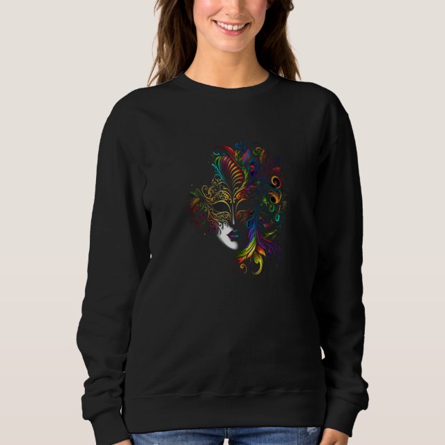 Sugar Skull Mardi Gras Sweatshirt (Front)