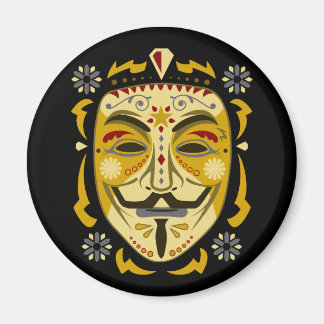 Sugar Skull Mask Magnet